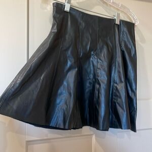 Zara Pleather pleated skirt